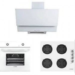 Alveus Beyaz Cam Ankastre Set (MFA 604M WH + KLS 670 + F17 60)