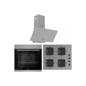 Ferre XE61MDV + SS208 + D088 4 Programlı Mekanik 78 lt Gri Ankastre Set