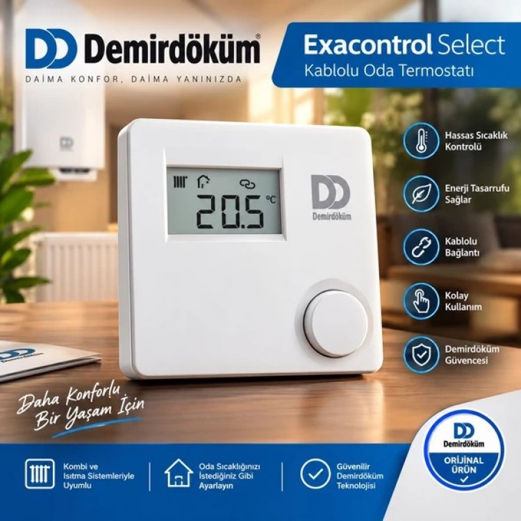 DemirDöküm Exacontrol Select Kablolu Oda Termostatı