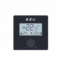 Eca Dijital Oda Termostatı LCD Çevirmeli Siyah