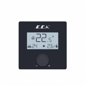 Eca Dijital Oda Termostatı LCD Çevirmeli Siyah