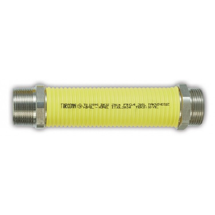 Turconn 20 cm (316L) Nipel-Nipel Kutu Flexi TS 13890