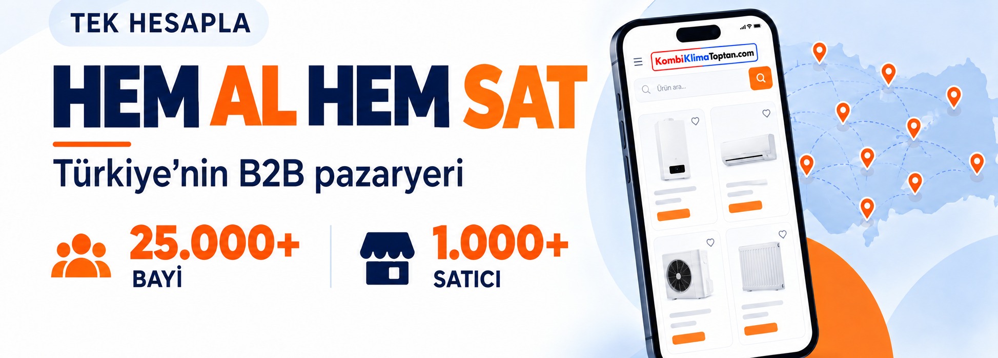 Tek hesapla hem satın al hem satış yap - 25.000+ bayi, 1.000+ satıcı
